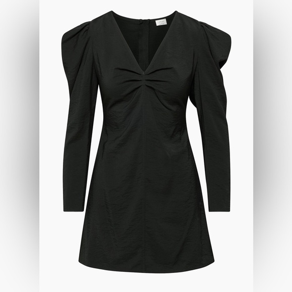 Aritzia Wilfred black puff long sleeve Freda dress - size 2 (XS - Small) - Picture 4 of 10